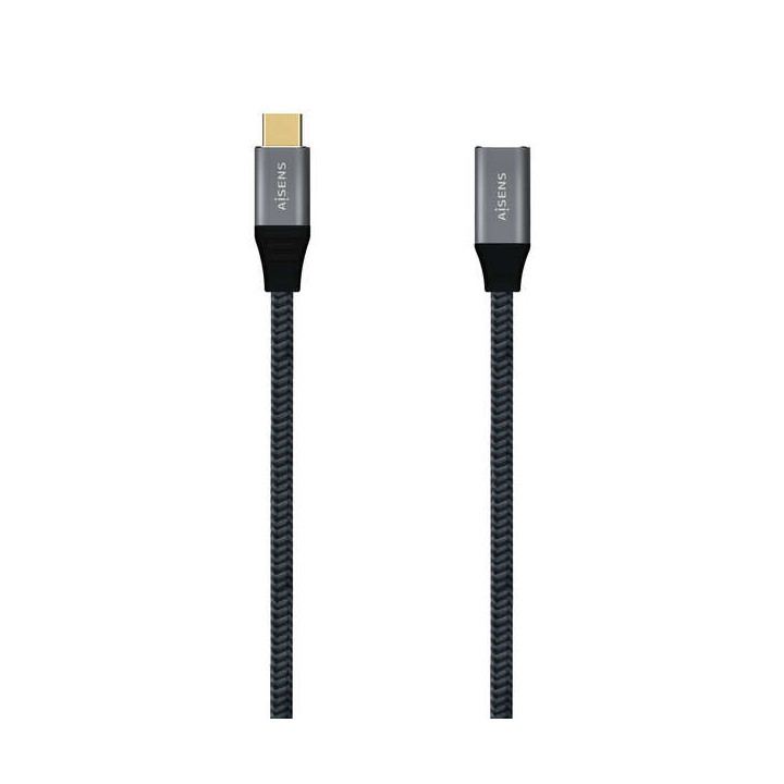 Aisens Cable USB 3.2 GEN2x2 Aluminio 20GBPS 5A 100W - TIPOUSB-C/M-USB-C/H - 1.0M - Color Gris