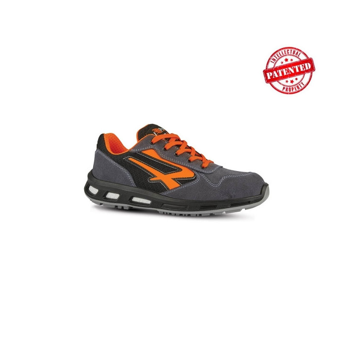 Upower Orange S ESD Calzado de Seguridad Bajos - Talla 35 - Parte Superior de Nailon Ultraflexible y Gamuza Suave