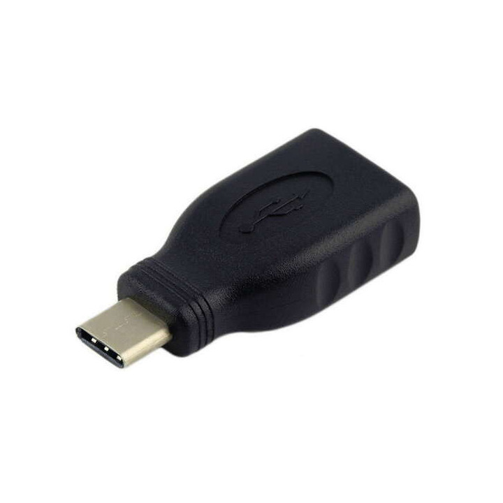 Aisens Adaptador USB 3.1 Gen1 5Gbps 3A - Tipo USB-C/M-A Hembra - Color Negro