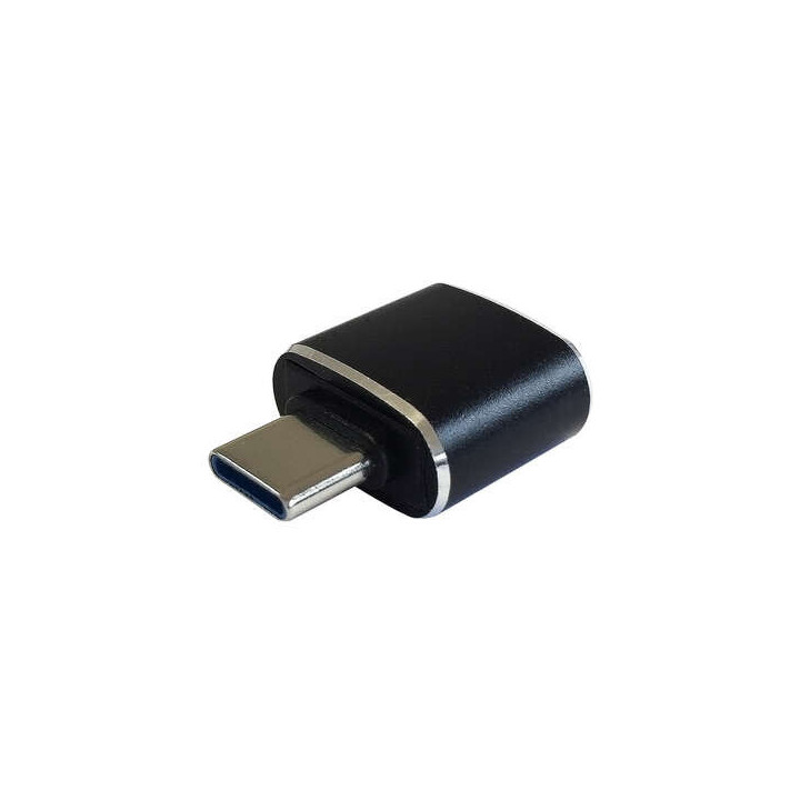Aisens Mini Adaptador USB 3.1 Gen2 10Gbps 3A - Tipo USB-C/M-A/H - Color Negro