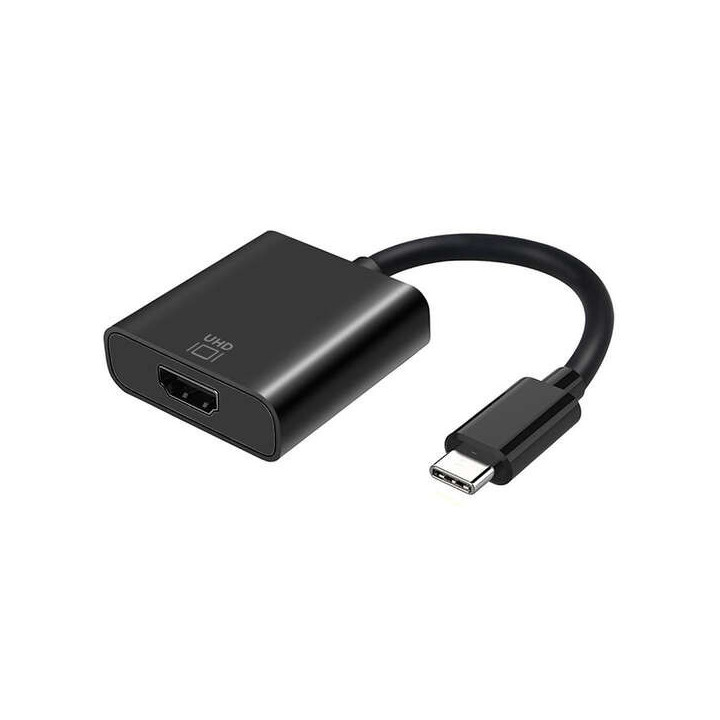 Aisens Conversor USB-C a HDMI 4K@60HZ - USB-C/M-HDMI/H - 15cm - Color Negro