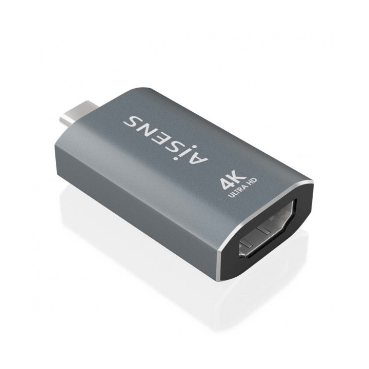 Aisens Conversor USB-C a HDMI 2.0 - Carcasa de Aluminio - Resolucion 4K@60Hz - Profundidad de Color 48 Bit/Px - Ancho de Banda