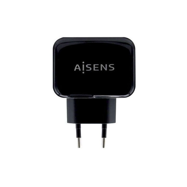 Aisens Cargador USB 17W 5V/3.4A - 2xUSB con Control AI - Color Negro