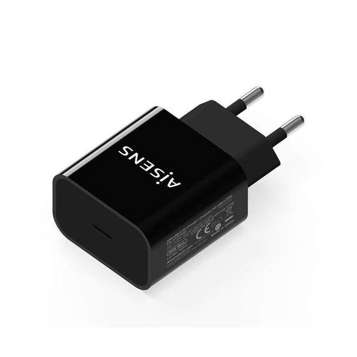 Aisens Cargador USB-C PD3.0 1 Puerto 1xUSB-C - 20W - Color Negro