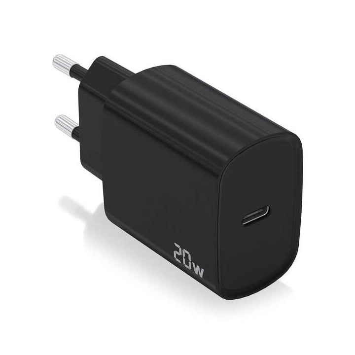 Aisens Cargador USB-C PD3.0 1 Puerto 1xUSB-C 20W - Color Negro
