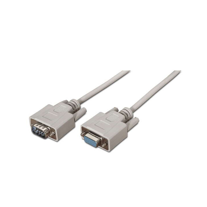 Aisens Cable Serie RS232 - DB9/M-DB9/H - 1.8m - Color Beige