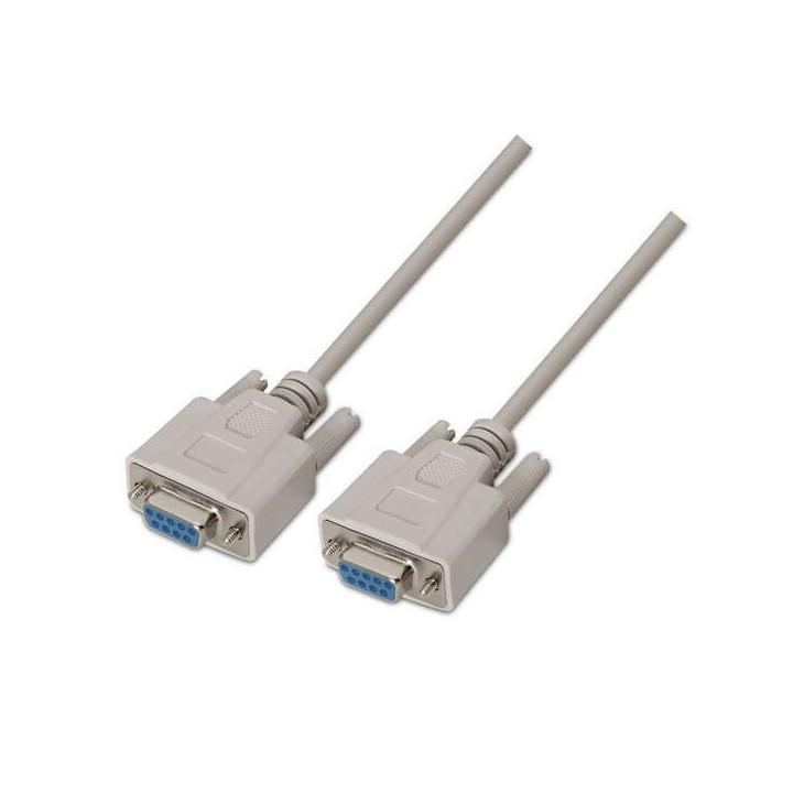 Aisens Cable Serie RS232 - DB9/H-DB9/H - 1.8m - Color Beige