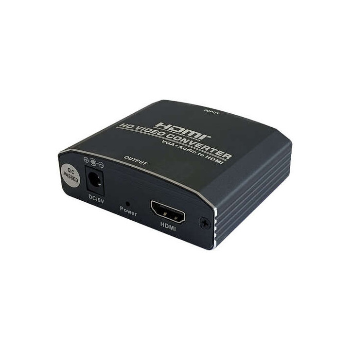 Aisens Conversor SVGA Hembra+Audio a HDMI Hembra - Color Negro