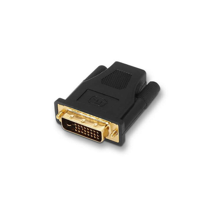Aisens Adaptador DVI a HDMI - 24+1/M-HDMI A Hembra Blindado en Oro - Full HD - Color Negro