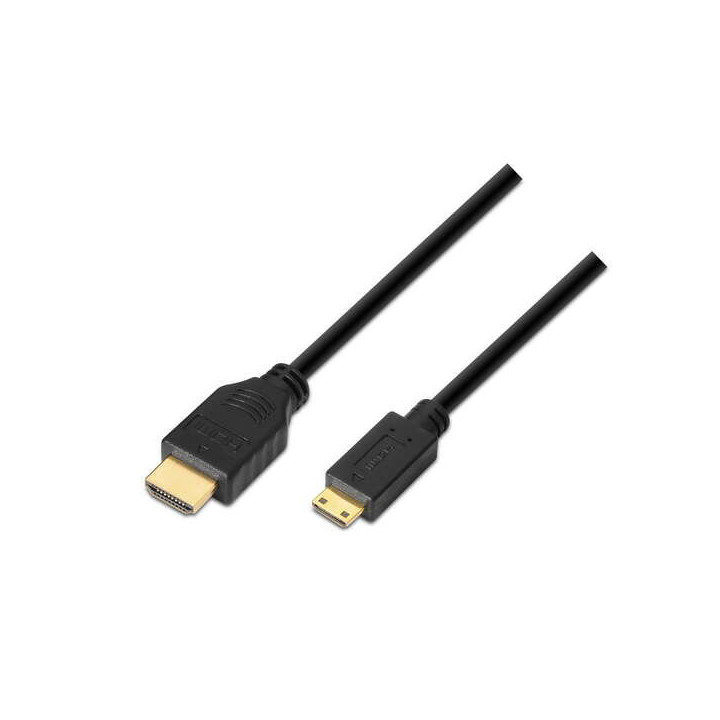 Aisens Cable HDMI a Mini HDMI Alta Velocidad / HEC - A Macho-C/Macho - 3.0m - Compatibilidad 3D y Ethernet - Color Negro