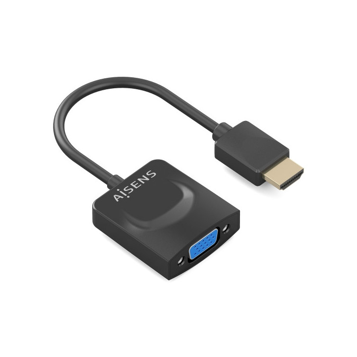 Aisens Conversor HDMI a SVGA - HDMI A/M - SVGA/H - 15cm - Color Negro