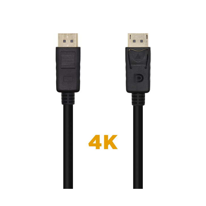 Aisens Cable Displayport V1.2 4K@60Hz - DP/M-DP/M - 1.0m - Color Negro
