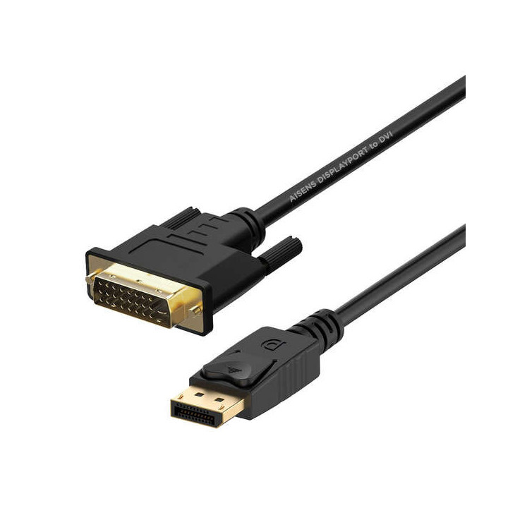 Aisens Cable Conversor Displayport a DVI - DP/M-DVI/M - 2.0m - Color Negro
