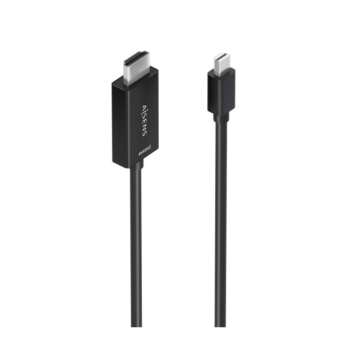 Aisens Cable Conversor MINI DP a HDMI 4K@60HZ - MINI DP/M-HDMI/M - 2.0m - Color Negro