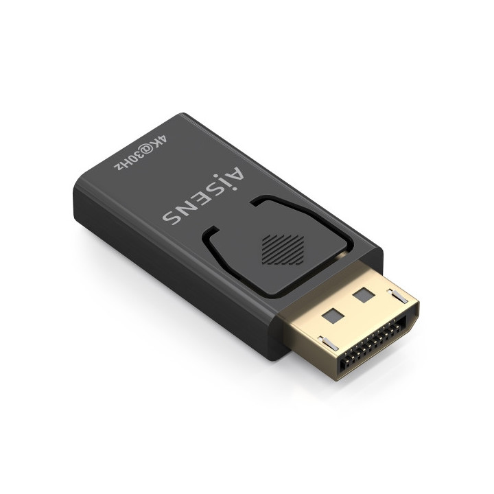 Aisens Conversor DisplayPort a HDMI - DP/M - HDMI/H - 4K30Hz - Color Negro