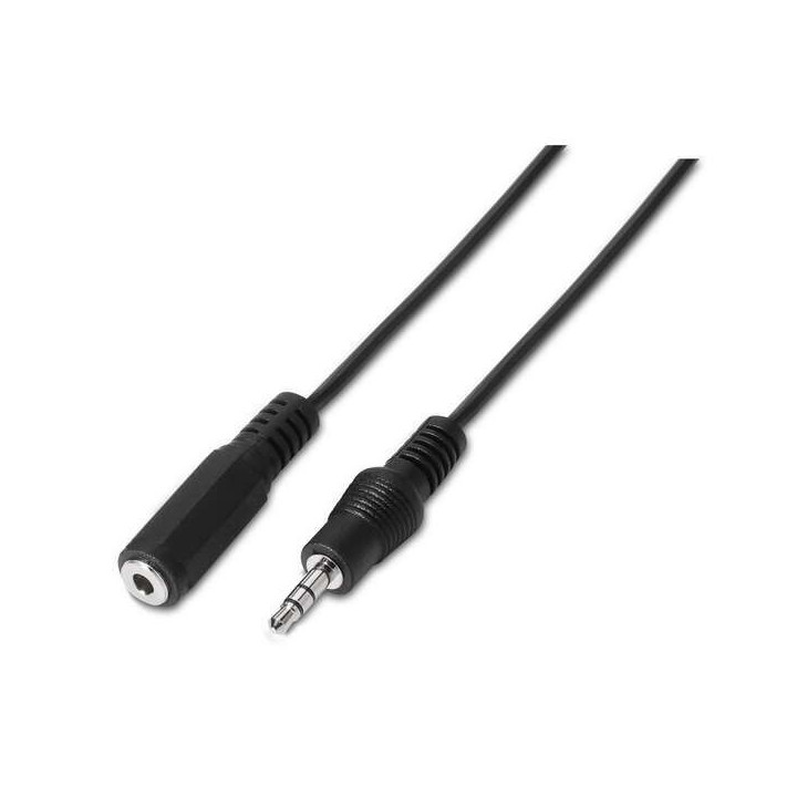 Aisens Cable Audio Estereo - JACK 3.5/M-JACK 3.5/H - 3.0m - Color Negro