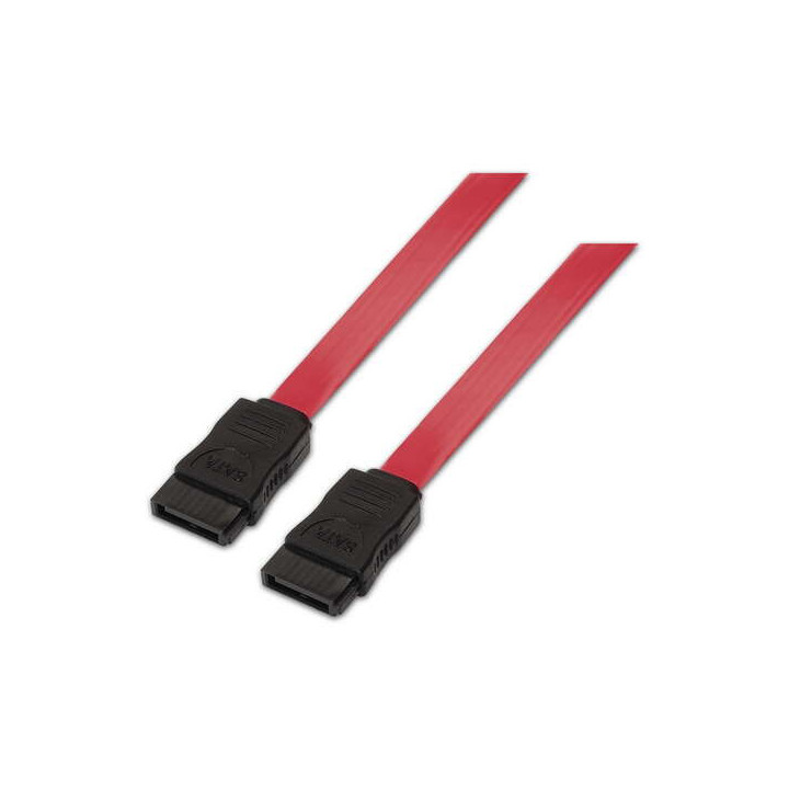 Aisens Cable SATA III Datos 6G Datos - 0.5m para Disco Duro SATA I - II - III SSD - Color Rojo