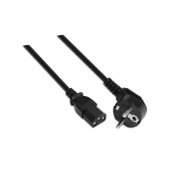 Aisens Cable Alimentacion CPU - CEE7/M-C13/H - 3.0m - 100% Cobre Puro AWG18 - Color Negro