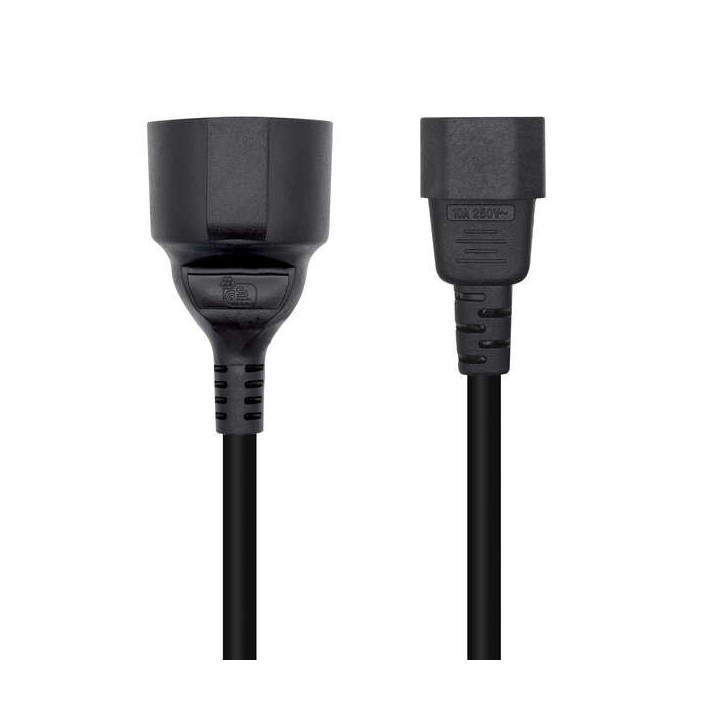 Aisens Cable Alimentacion 16A - C14/M A CEE7/H - 25cm - Color Negro