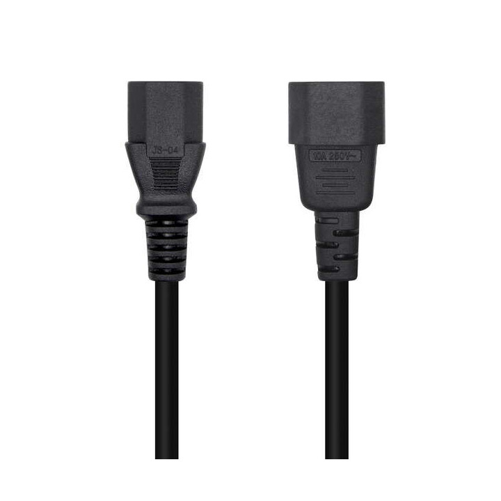 Aisens Cable Alimentacion CPU - C13/H-C14/M - 10m - 100% Cobre Puro AWG18 - Color Negro
