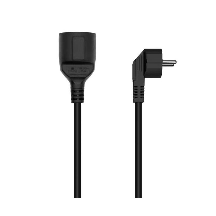 Aisens Cable Alargador de Alimentacion Schuko - CEE7/M-CEE7/H - 3.0M - Color Negro
