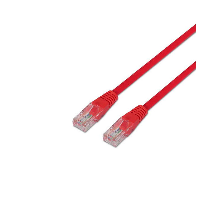 Aisens Cable de Red Latiguillo RJ45 Cat.6 UTP AWG24 - 1.0m - 10/100/1000 Mbit/s - Color Rojo