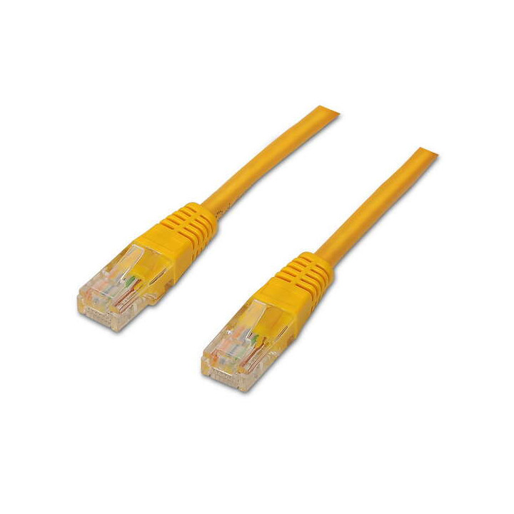 Aisens Cable de Red Latiguillo RJ45 Cat.6 UTP AWG24 - 2.0m - 10/100/1000 Mbit/s - Color Amarillo