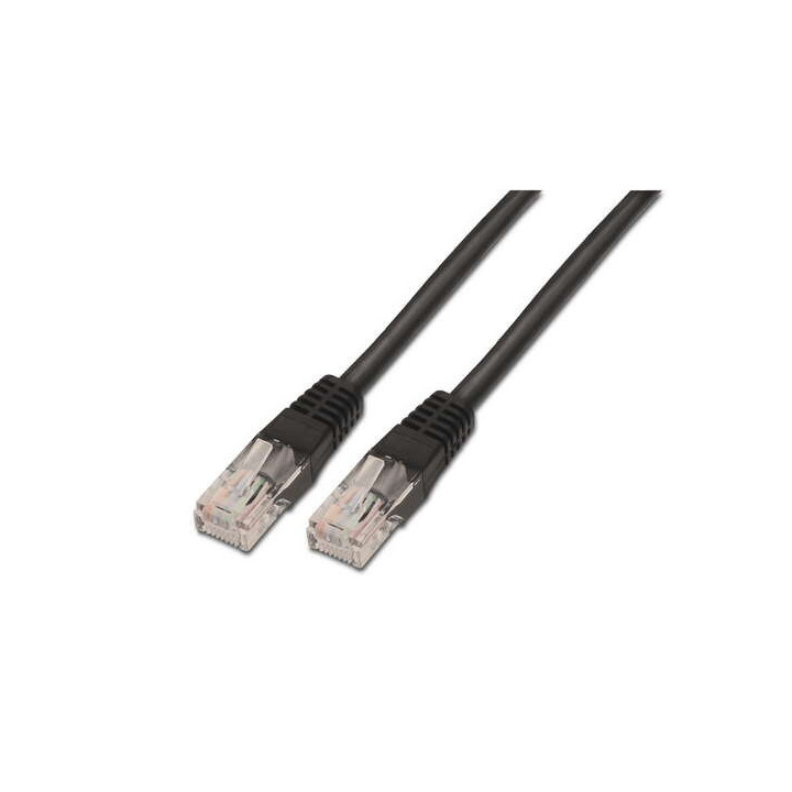 Aisens Cable de Red Latiguillo RJ45 Cat.6 UTP AWG24 - 1.0m - 10/100/1000 Mbit/s - Color Negro