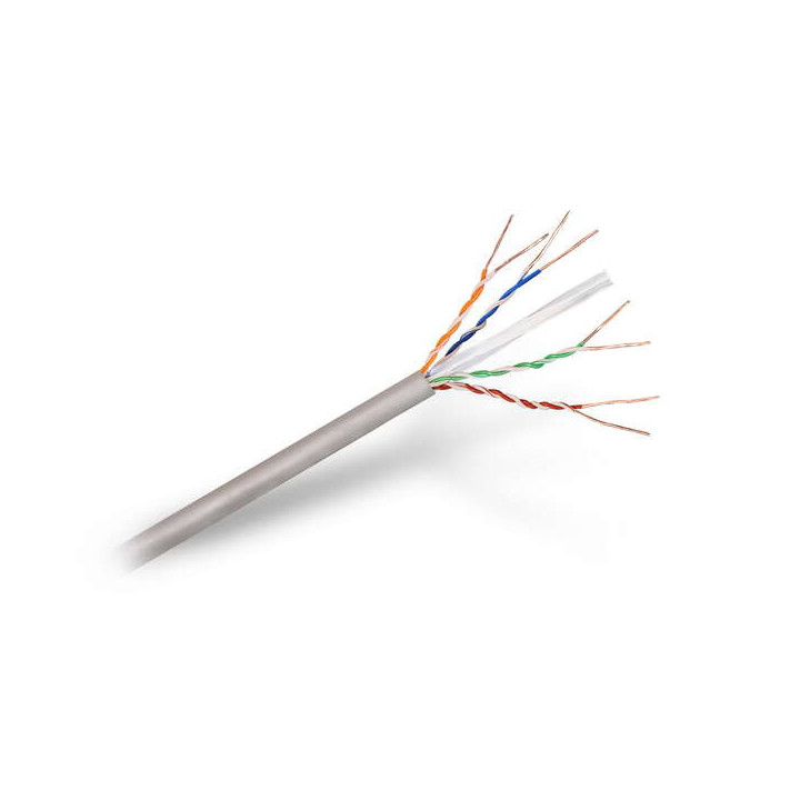 Aisens Cable de Red RJ45 Cat.6 UTP Rigido AWG24 - Bobina de 305m 100% Cobre para la Instalacion - Color Gris