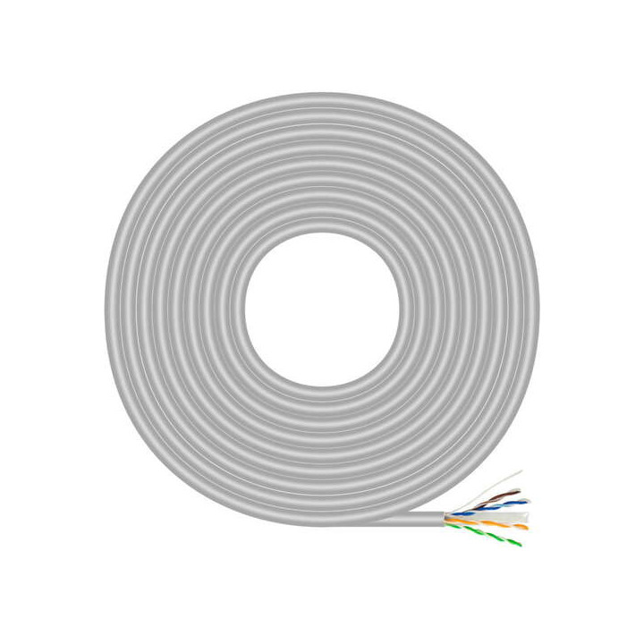 Aisens Cable de Red Rj45 Cat.6 UTP Rigido AWG23 CCA (Aleacion) - 500m - Color Gris