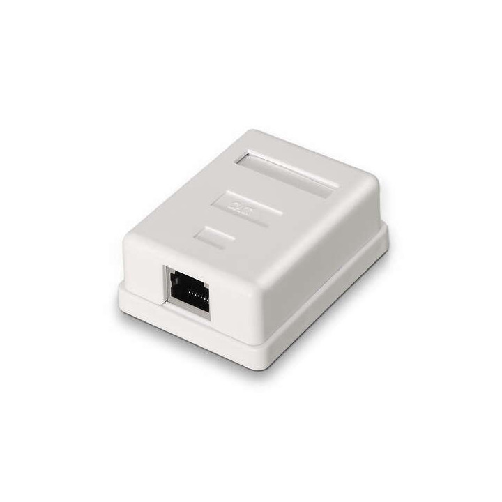 Aisens Roseta de Superficie RJ45 Cat.6 FTP 1 Toma - Color Blanco