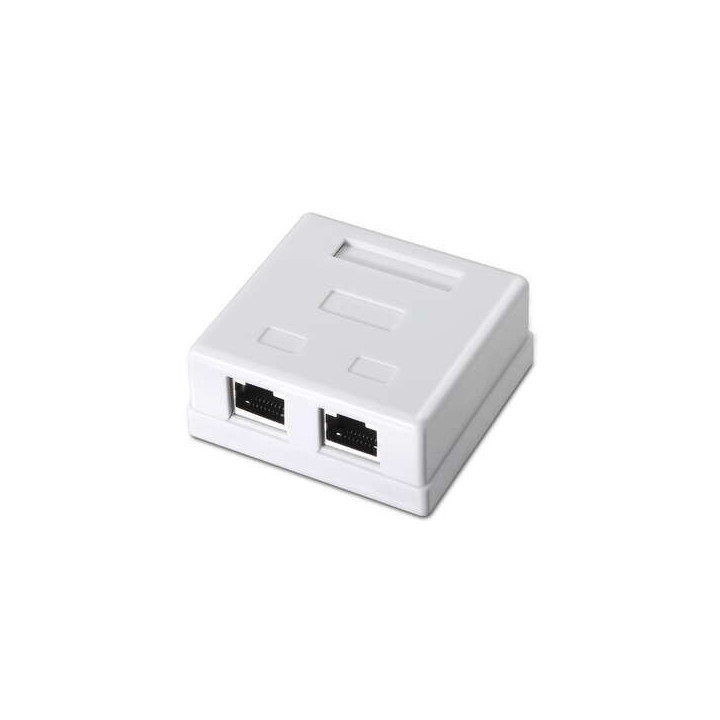Aisens Roseta de Superficie RJ45 Cat.6 FTP 2 Tomas - Color Blanco