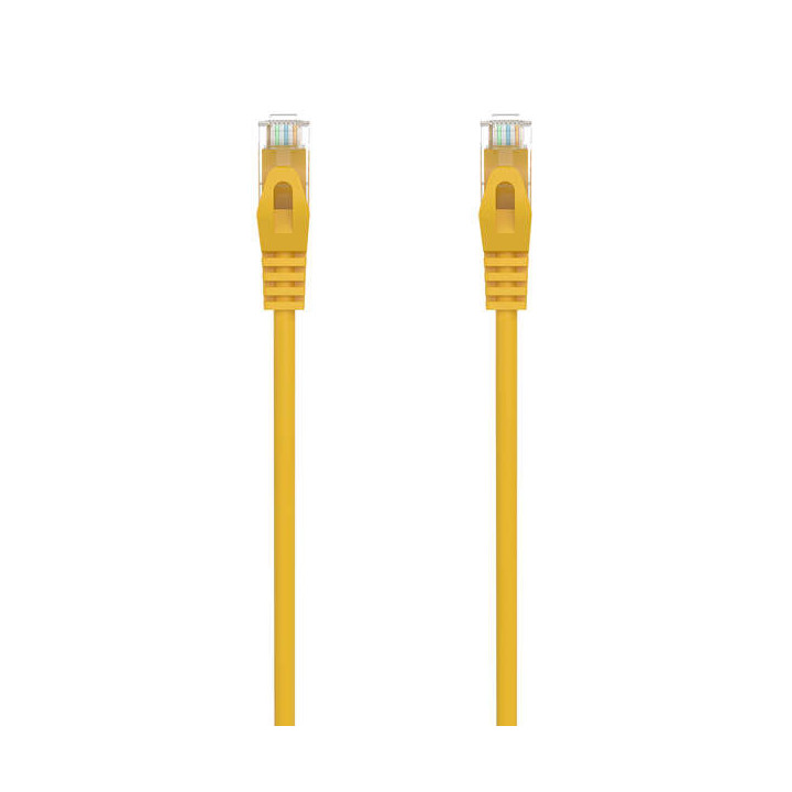 Aisens Cable de Red Latiguillo RJ45 LSZH Cat.6A 500 MHZ UTP AWG24 - 0.50m - Libre de Halogenos - 10 Gigabit/s - Color Amarillo