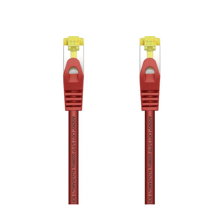 Aisens Cable de Red Latiguillo RJ45 LSZH Cat.7 600 MHz S/FTP PIMF AWG26 - 2.0M - Color Rojo