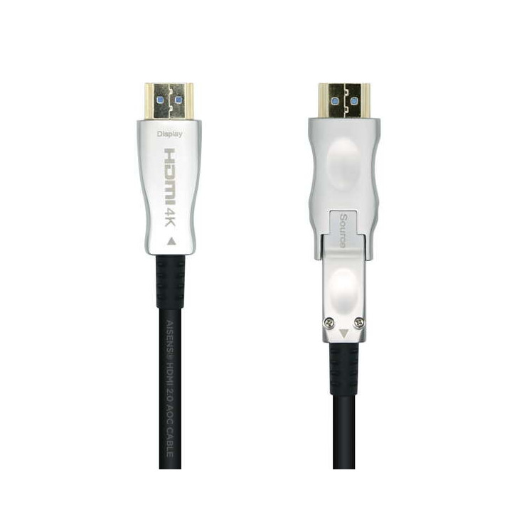 Aisens Cable HDMI V2.0 AOC (Active Optical Cable) Desmontable Premium Alta Velocidad / HEC 4K@60Hz 4:4:4 18Gbps - A/M-D/A/M - 3