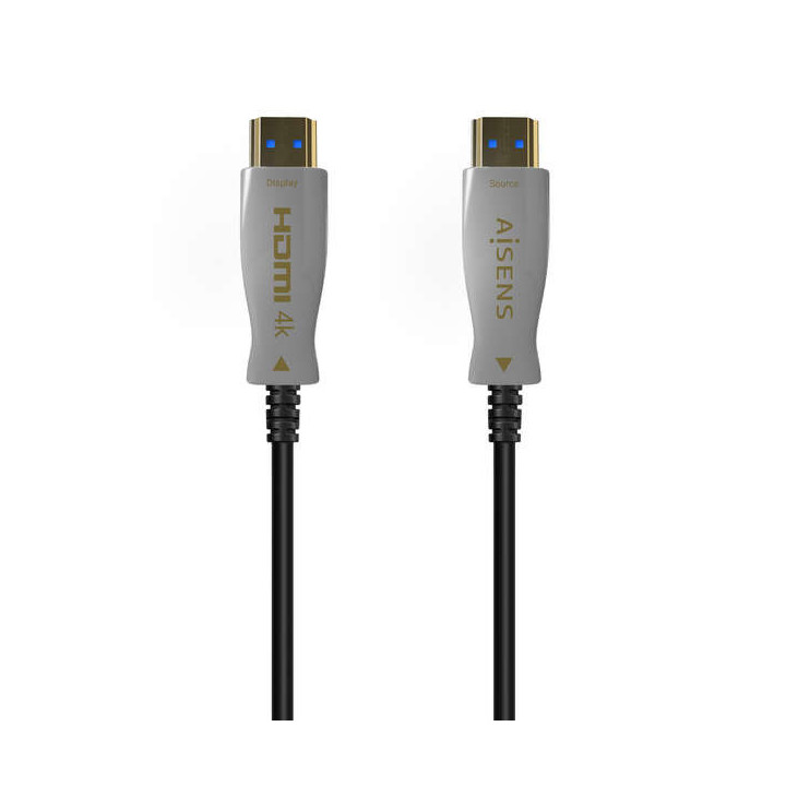 Aisens Cable HDMI V2.0 AOC Premium Alta Velocidad / HEC 4K@60Hz 4:4:4 18GBPS - A/M-A/M - 125m - Color Negro
