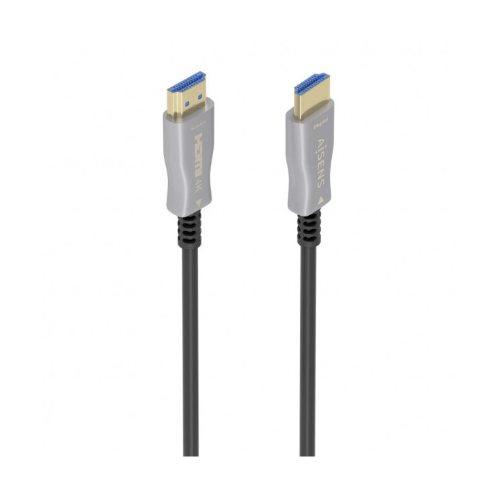 Aisens Cable HDMI V2.0 AOC Premium Alta Velocidad con Ethernet - Conectores Tipo a Macho - Fibra Optica y Cobre - Blindaje en O