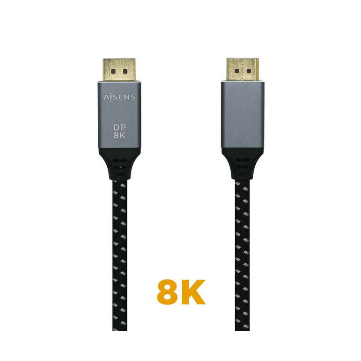 Aisens Cable Displayport V1.4 8K@60hz - DP/M-DP/M - 3.0m - Color Gris