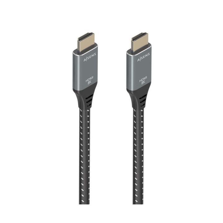 Aisens Cable HDMI V2.1 Ultra Alta Velocidad / HEC 8K@60Hz 48Gbps - A/M-A/M - 1m - Color Gris