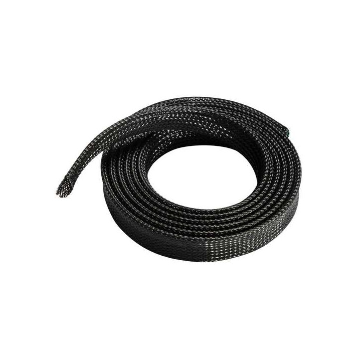 Aisens Organizador De Cable Poliester 20mm - 1.0m - Color Negro