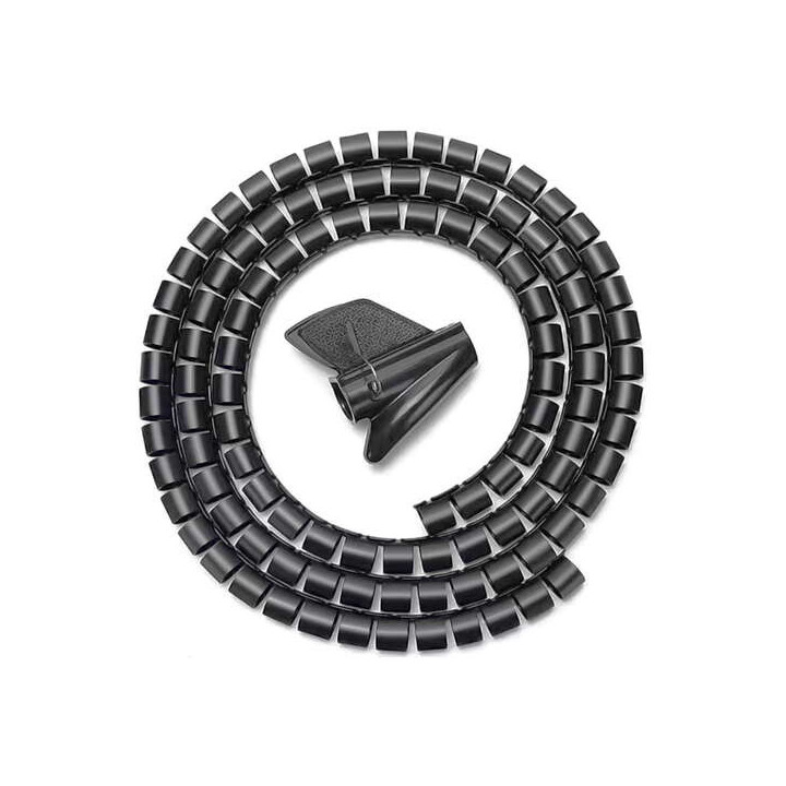 Aisens Organizador De Cable En Espiral 25mm - 1.0m - Color Negro