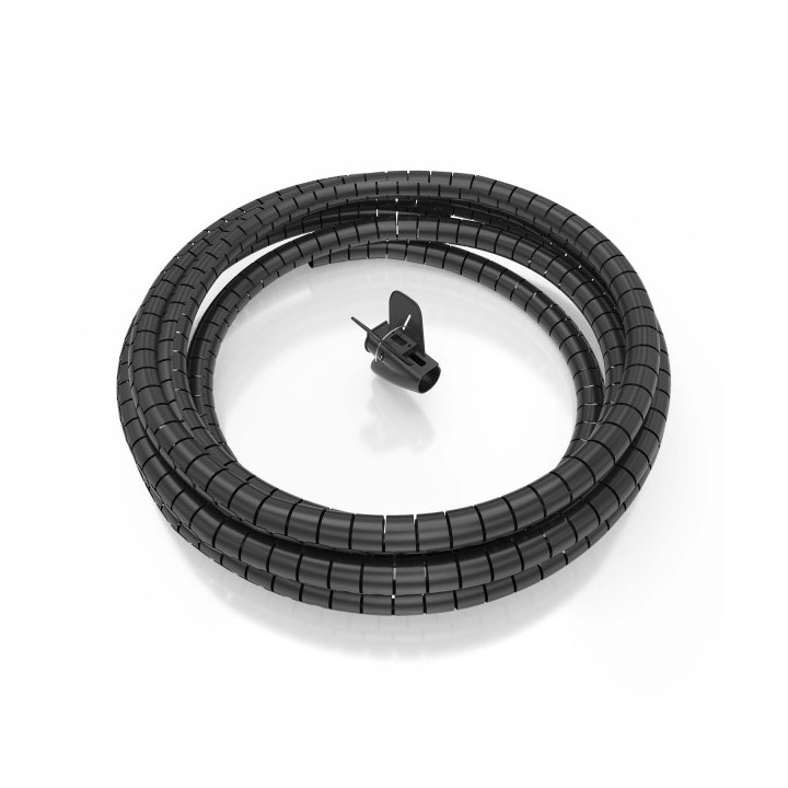 Aisens Organizador de Cable en Espiral 25mm - 6.0m - Color Negro
