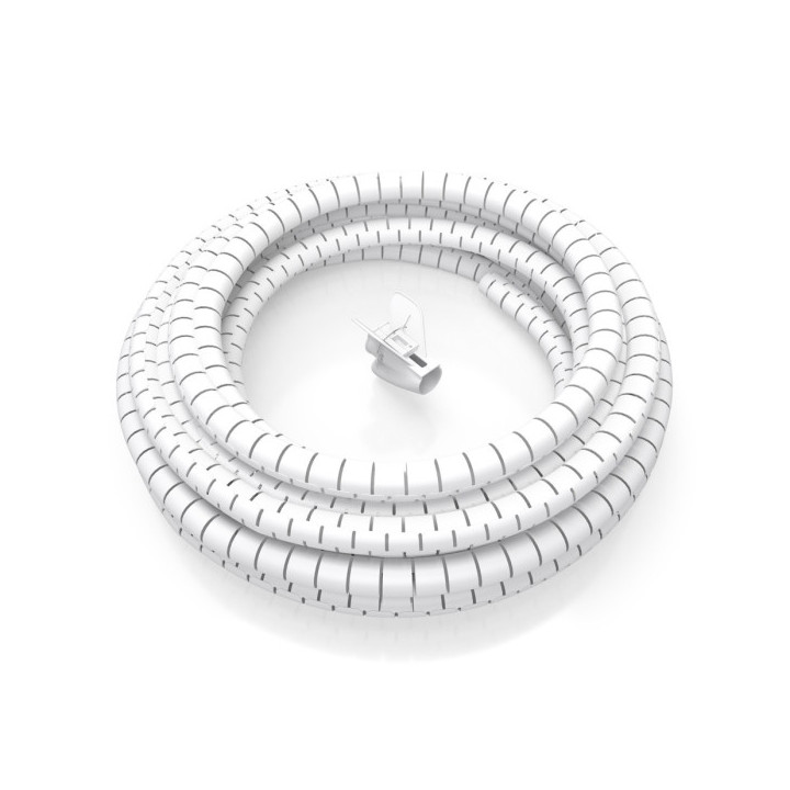 Aisens Organizador de Cable en Espiral 25mm - 3.0m - Color Blanco
