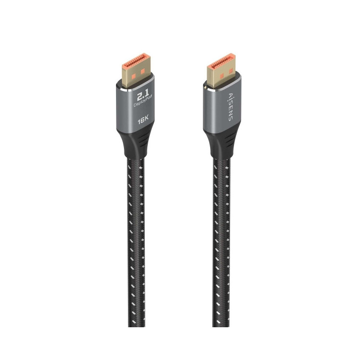 Aisens Cable DISPLAYPORT V2.1 16K@60HZ 80GBPS - DP/M-DP/M - 1.0m - Color Negro