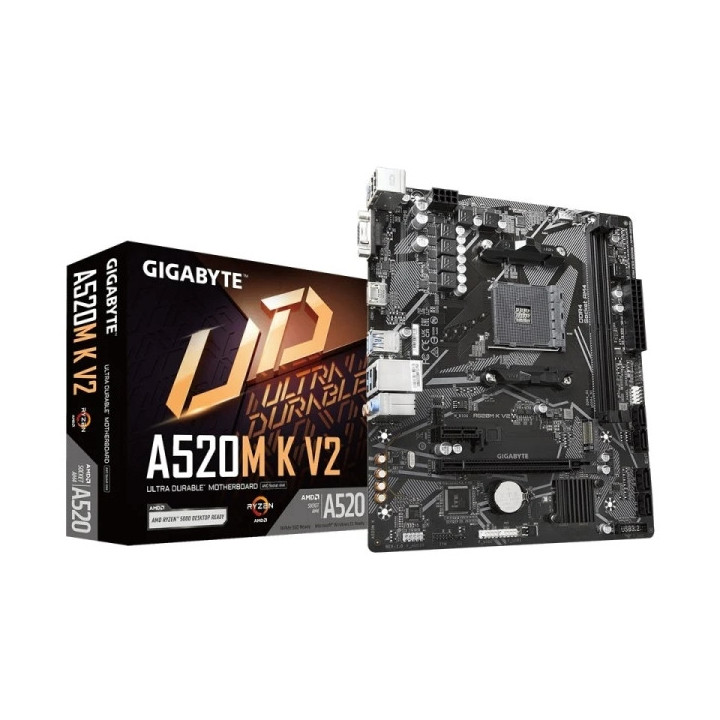 Gigabyte A520M K V2 Placa Base AMD A520 AM4 2x DDR4 - HDMI