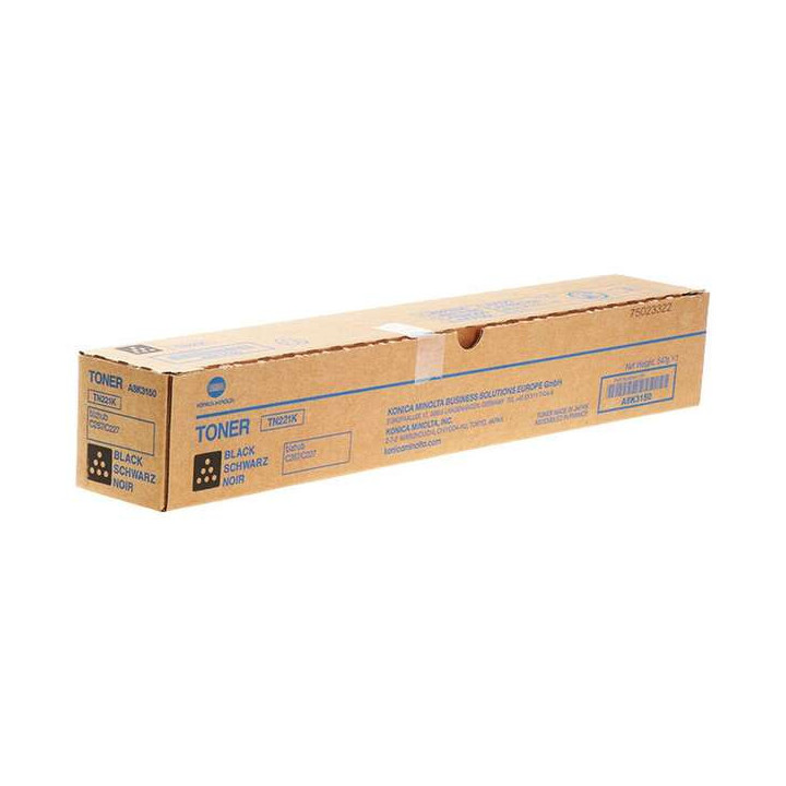 Konica Minolta TN221 Negro Cartucho de Toner Original - TN221K/A8K3150