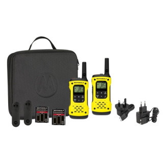 Motorola T92H2O Pack 2 Walkie Talkies - 8 Canales PMR446 + 121 Codigos - Alcance de hasta 10km - Autonomia hasta 16h - IP67