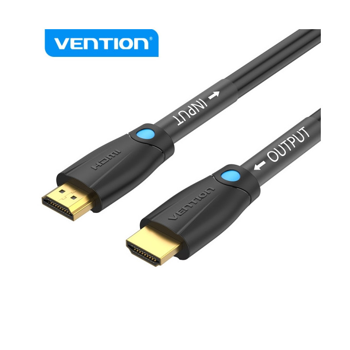 Vention Cable HDMI - Resolucion 4K - Sonido de Alta Calidad - Extremos Chapados en Oro - Color Negro
