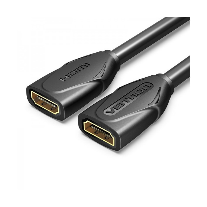 Vention Cable Alargador HDMI Hembra a HDMI Hembra 4K 2.0 - 0.50m - Color Negro