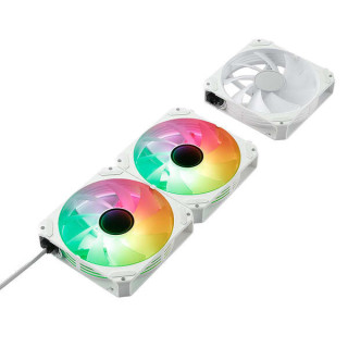 Abysm Gaming Arclight 2.0 ARGB White Pack de 3 Ventiladores 120mm con Iluminacion ARGB - Velocidad Max. 1500rpm - Conexion en S